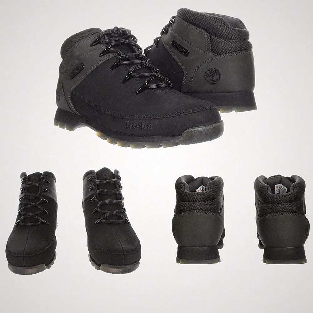 Timberland Men's EURO SPRINT MID Black - Dark Grey Hiking Boots Size 11.5 NIB